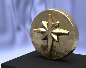 Christmas Star 2.5 Ounce Gold Metal Coin