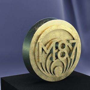 M87 Galaxy Medallion – Black Hole Coin in Copper, Silver, or Nordic Gold – Space Gift – Astronomy Collectible – Custom Metal Token