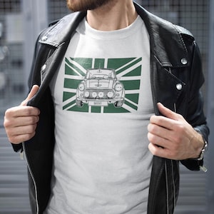 Mini Cooper Sport, Retro Rally Car, Men’s & Women’s T-shirt, ideal for Mini car enthusiasts