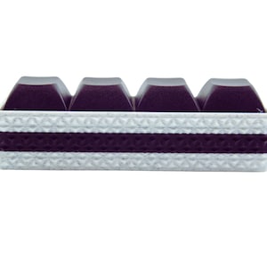 Textured Hand Clicker - Stimming and Anxiety. Clicking fun 4-Key Mechanical Keyboard Keychain Customize your Keycap color - Black/White Base