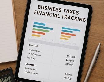 Small Business Finance or Tax Workbook | Etsy or Shopify | US/Canada - Excel Sheets
