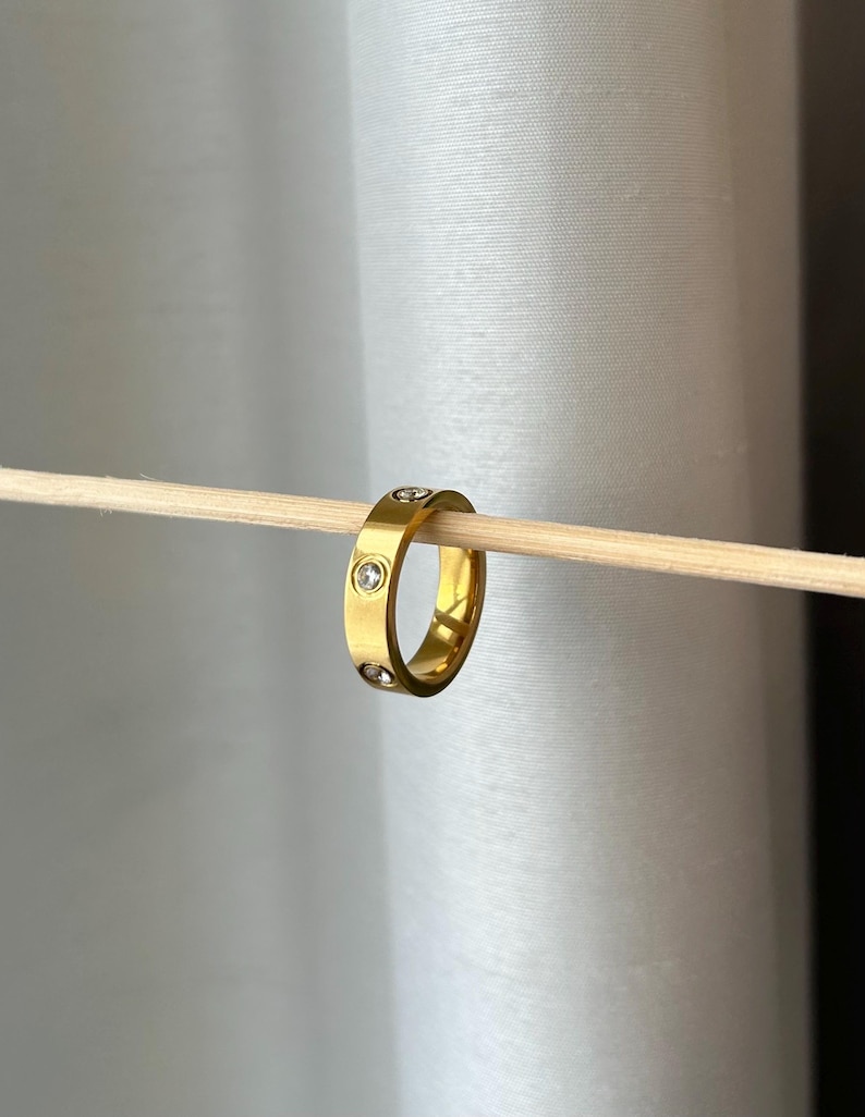 Block Ring | Gold Plated Band - Etsy