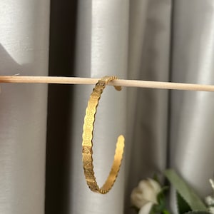 Ayat Ul Kursi Cuff Bangle | 18K Gold Plated | Arabic