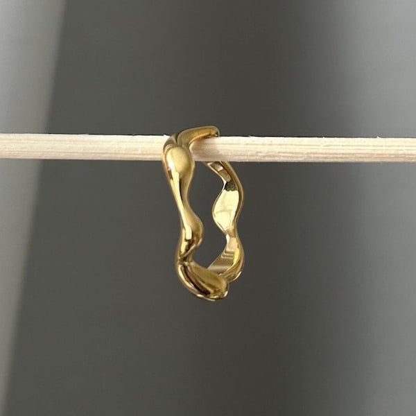 Abstract Wave Ring | 18K Gold Plated Ring