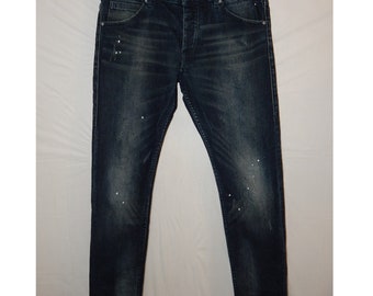 Scotch & Soda Phaidon slim fit denim jeans in distressed indigo blue. Size W32 L32