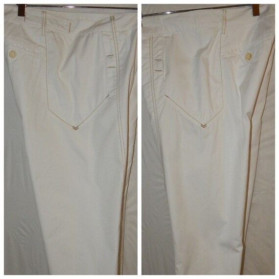 Marithe+françois Girbaud Cropped Designer Trousers With a Creative