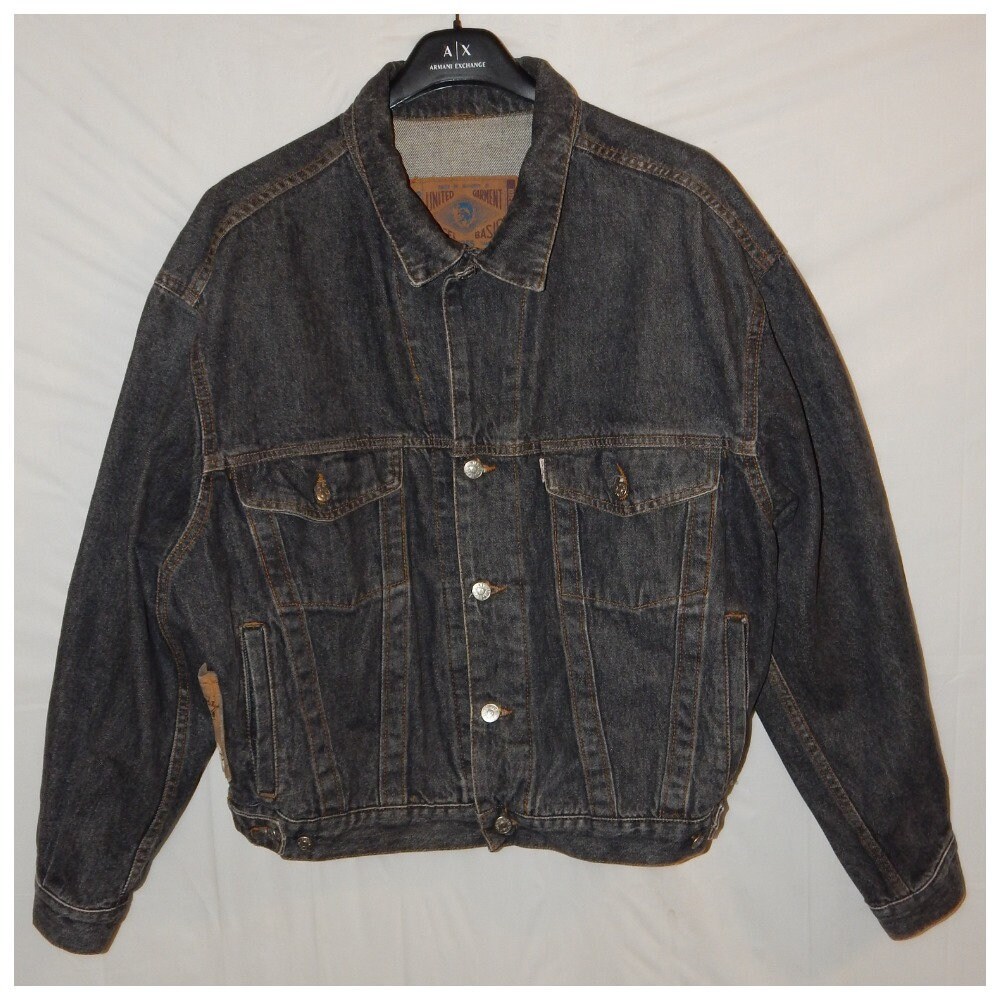 Rare Find! Denim Jacket Rare Black-grey Diesel Stars Series