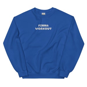Finna Workout Fitness besticktes Sweatshirt für Damen & Herren, Instruktor Geschenk, Personal Trainer, Gym Rat