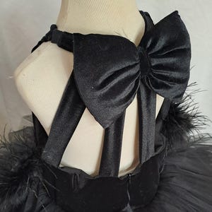 Black Tulle Girl Dress, Princess Black Dress,  Girls Ball Gown Dress,  Puffy Birthday Dress, Long Tail Party Outfit, Luxury Toddler Dress