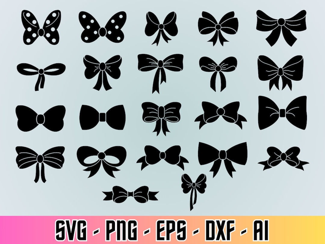 Ribbon Bow SVG Bundle, Ribbon SVG, Bow Svg, Present Svg, Bow Tie SVG