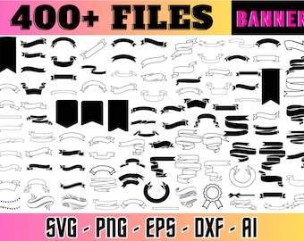 Banner svg, Ribbon svg bundle, ribbon banner svg cut files, Banners svg for cricut, Banner template