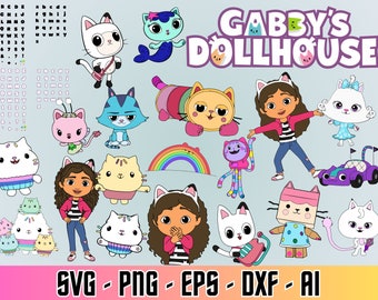 Gabbys Dollhouse SVG Bundle, Gabbys Dollhouse Font Svg, Gabbys Dollhouse Svg Files for Cricut and Silhouette