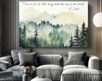 CS Lewis Quote Canvas Art, Inspirational Wall Art, Motivational Poster, Positive Quote Art, Sobriety Gift, Encouragement Gift