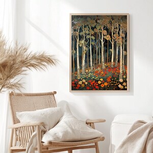 William Morris Forest Wandkunst, Florale Wald Leinwand, Botanische Baum Natur Dekor, Vintage Style Akzent, Geschenk für Naturliebhaber Bild 7