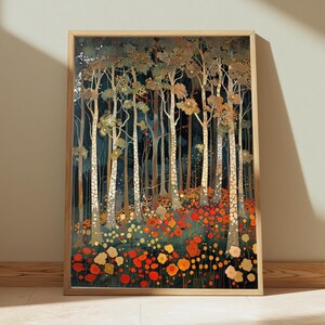 William Morris Forest Wandkunst, Florale Wald Leinwand, Botanische Baum Natur Dekor, Vintage Style Akzent, Geschenk für Naturliebhaber Bild 2