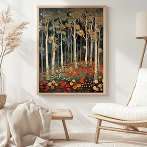 William Morris Forest Wandkunst, Florale Wald Leinwand, Botanische Baum Natur Dekor, Vintage Style Akzent, Geschenk für Naturliebhaber Bild 6