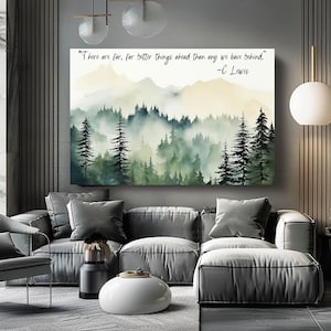 Lienzo con cita de CS Lewis, arte mural inspirador, póster motivacional, cita positiva, regalo para la sobriedad, regalo de ánimo