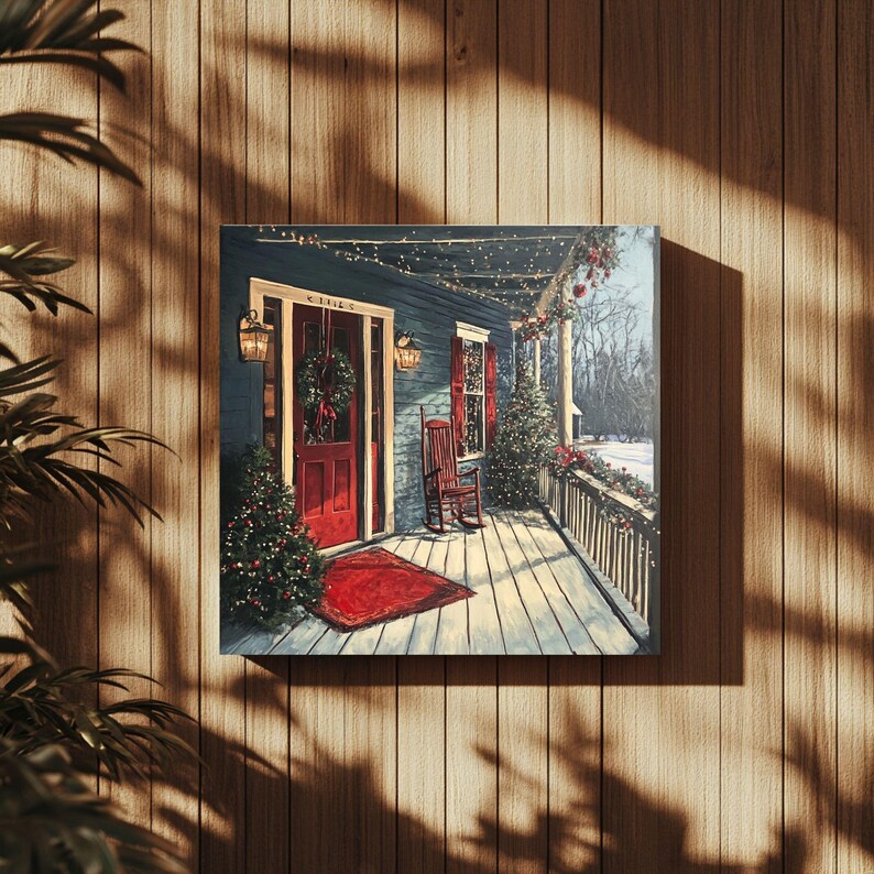 Rustic Farmhouse Porch Wall Art, Rustic Farmhouse Poster, Black Framed