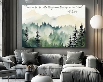 CS Lewis Quote Canvas Art, Inspirational Wall Art, Motivational Poster, Positive Quote Art, Sobriety Gift, Encouragement Gift
