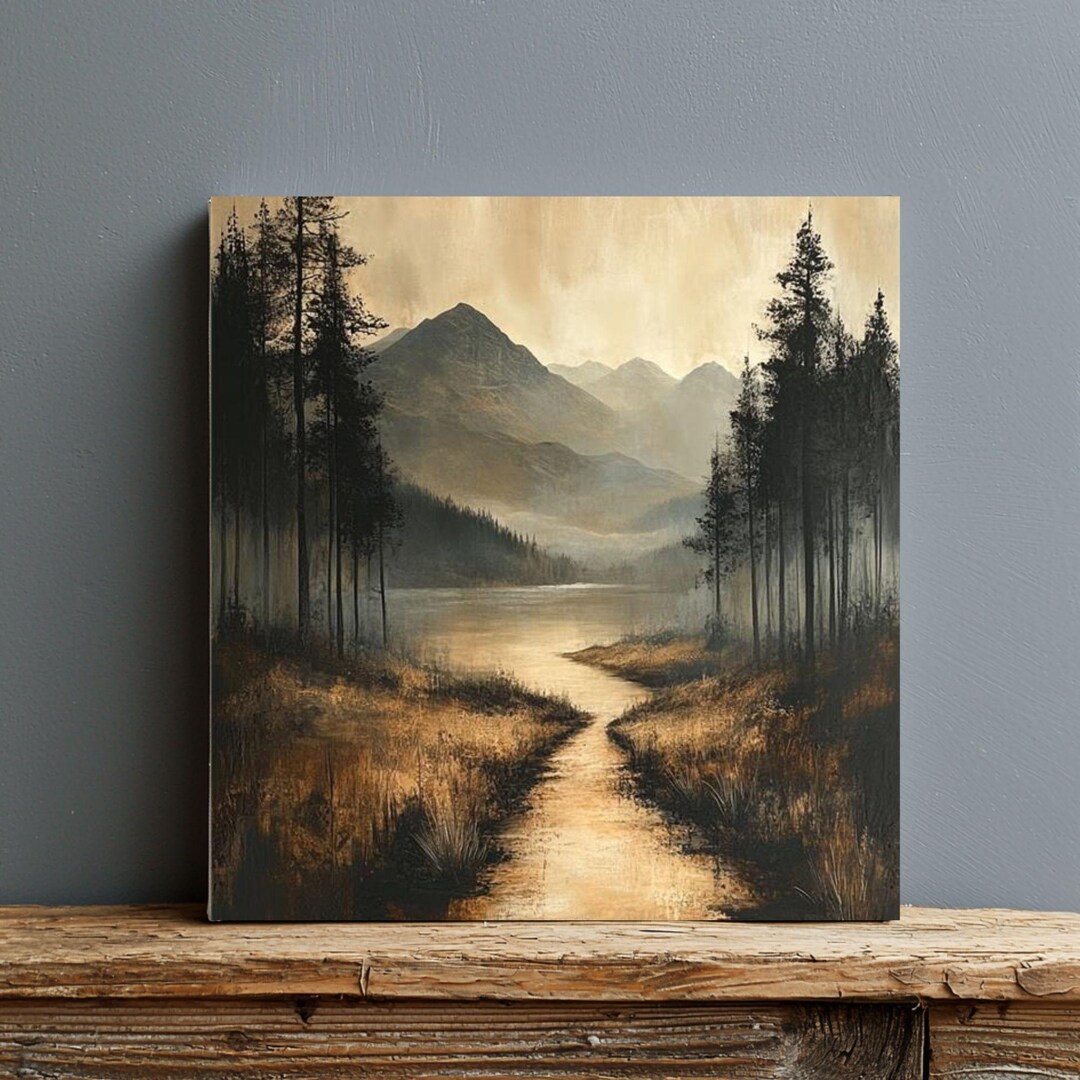 Beautiful view of Earth Tone Landscape Canvas