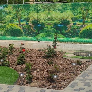 Décoration extérieure, oasis de verdure extérieure avec paravent personnalisé, impression unique de couverture de clôture, décoration de jardin artistique, intimité de la piscine, terrasse de jardin