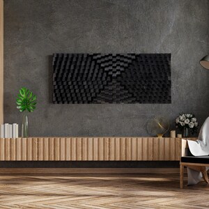Acoustic Panel, Oak wood wall decor, Modern wooden wall art, Rustic wooden mosaic, Abstract Wood Art 3D, living room, Wall art large size