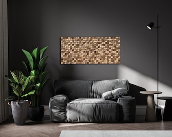 Wood wall art large size, wooden wall decor modern rustic piece, decorative wall art for the home, living room decor, wooden wall decor
