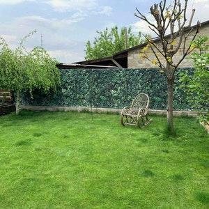 Décoration extérieure, lierre vert extérieur de paravent personnalisé, impression unique de couverture de clôture, décoration de jardin d'art, intimité de piscine, patio, terrasse d'arrière-cour