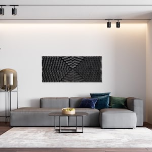 3D Wall art,Modern wooden wall art, Acoustic Panel, Oak wood wall decor, Rustic wooden mosaic, Abstract Wood Art 3D, living room