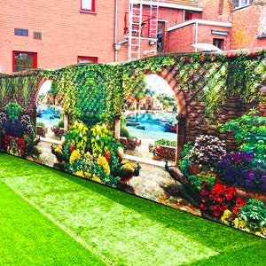 Patio decor, Outdoor privacy screen, Custom screen, Garden art,  Unique fence cover print, custom backdrop, balcony screen, fairy garden