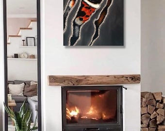 Original Tiger Eye Painting | Oil & Texture Art | Powerful Animal Artwork | Textured Wall Art