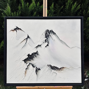 Original Oil Painting of Majestic Mountain Landscape - Handcrafted Scenic Art for Your Home Decor