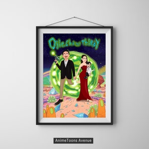 R & M Portrait | Cartoon Me | Rick and Morty Custom Portrait | Digital File