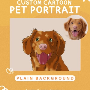 Custom Cartoon Pet Portrait | Personalized Cartoon Pet Portrait | Custom Anime Portrait | Custom Cartoon Portraits | Custom Dog Portrait Cat