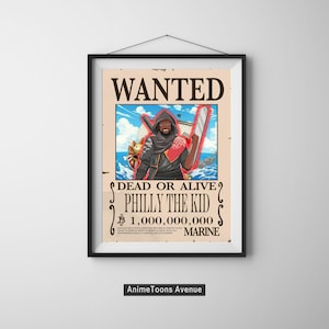 Encargo de anime personalizado / Retrato de anime totalmente personalizado / Póster de One Piece Wanted / Regalo personalizado / Fan Art de anime