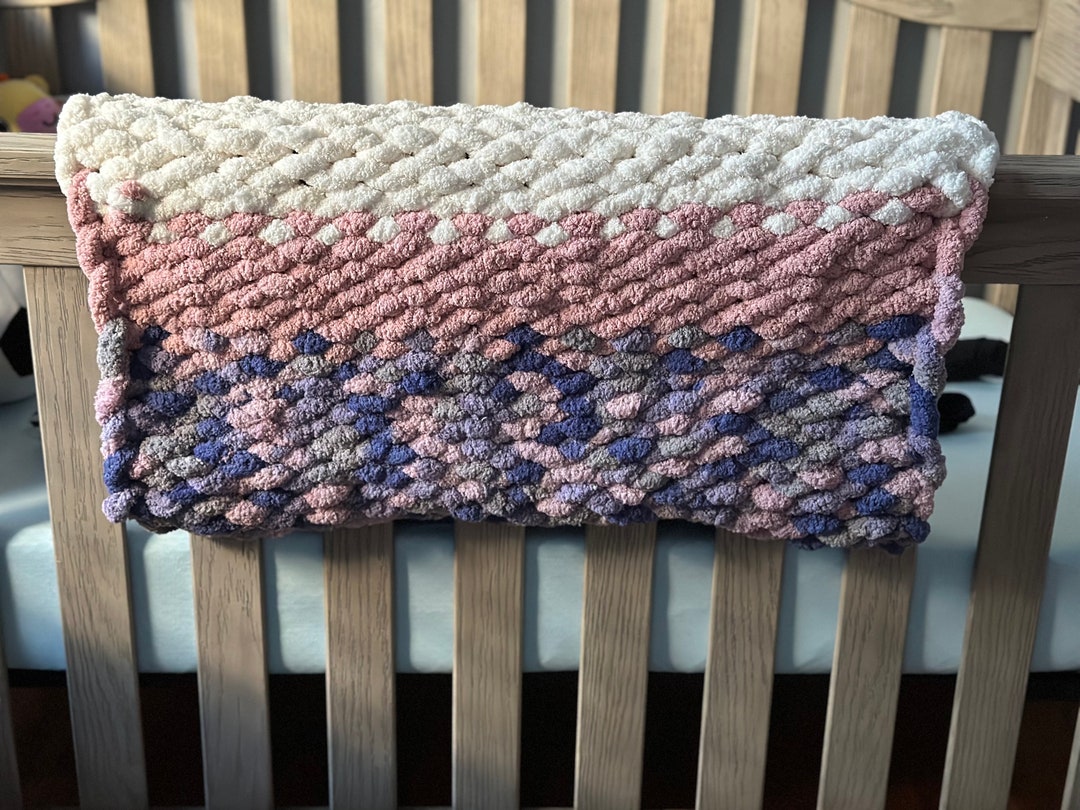 Handmade Chunky Knit BABY BLANKET Etsy