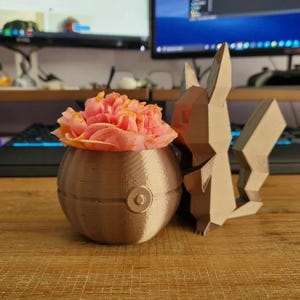 Pikachu Planter – Pokémon-inspirerad suckulentkruka för skrivbord eller heminredning