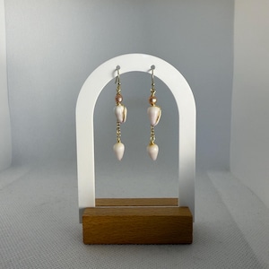 Double cone shell earrings