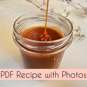Salted Caramel Recipe, Easy Recipe for Beginners, PDF Recipe, Instant download, Recipe book