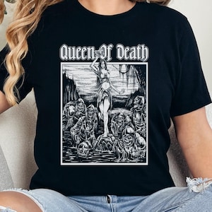 Queen of Death Nesta shirt,  reader, fictional character, Fantasy novels, bookish merch, Sarah J Maas Inspired, Heavy Metal design, ACOSF