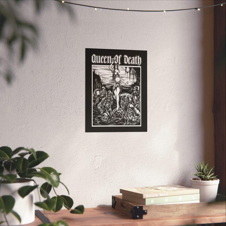 Queen of Death Poster, Silver Flames, Nesta Archeron Inspired, Fantasy Print image 4