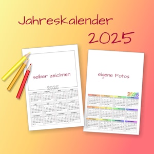 annual calendar, craft calendar, painting calendar, print calendar