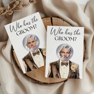 Who Has The Groom Scratch Off Game, Editable Bridal Shower Game, Bachelorette Party, Canva Template Download