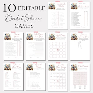 Storybook Bridal Shower Games Editable, Fun Party Activities, Digital Download Templates for Your Celebration, New Chapter Will Begin WS010