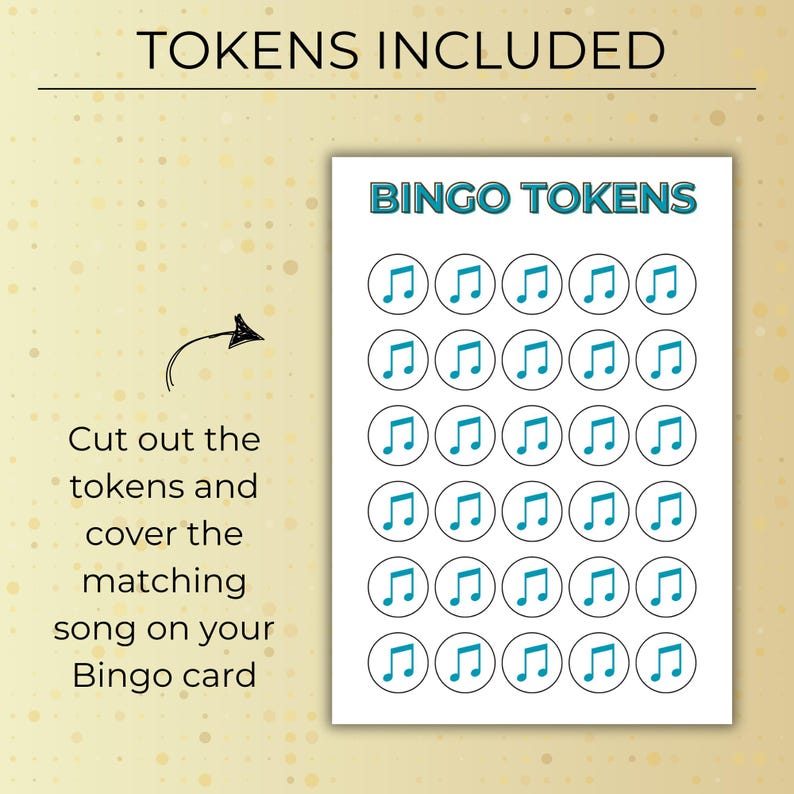 90s Music Bingo: 50 Printable Cards, Exciting Party Game with Spotify Playlist, Instant Digital Download