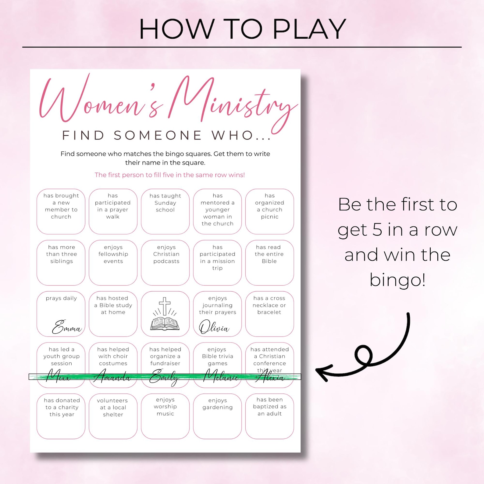 Women's Ministry Find the Guest Bingo, Find Someone Who Bingo ...