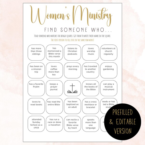 Womens Ministry Icebreaker - Etsy
