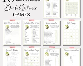 Perfect Matcha Bridal Shower Games, Editable Bachelorette Party Games, Fun Matcha Theme Games Bundle WS002