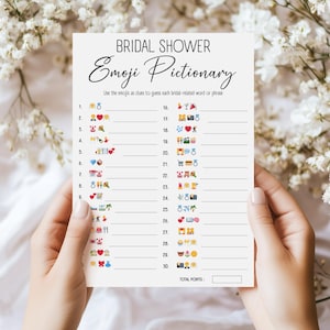 Bridal Emoji Pictionary Game, Fun Bridal Shower Printable, Wedding Emoji Game, Hen Party Activity, Unique Bridal Games for Celebrations