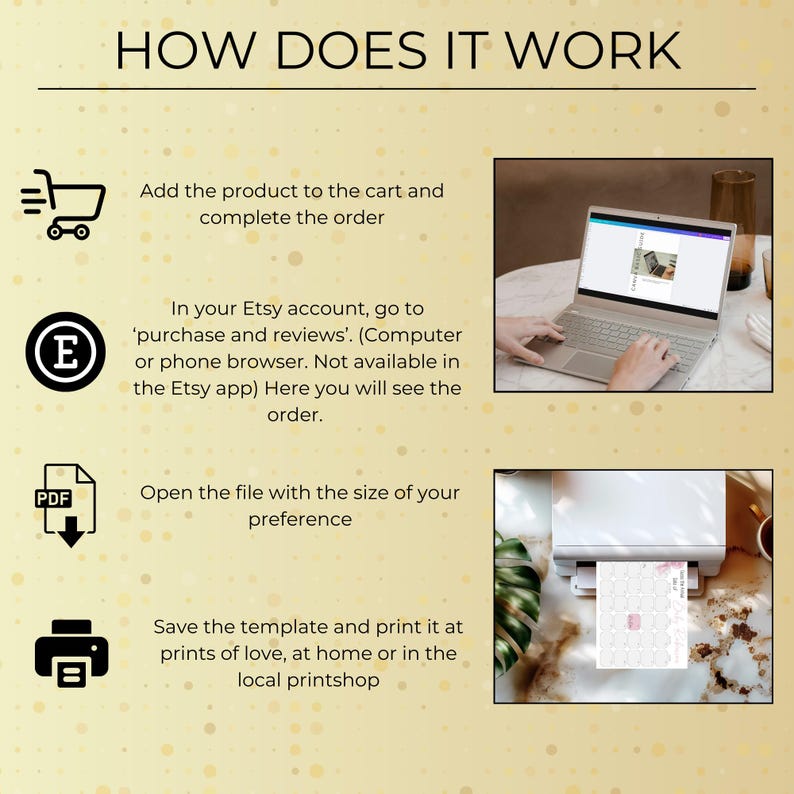 How digital Music Bingo works on Etsy, instant download printable bingo game, easy steps to download and print at home